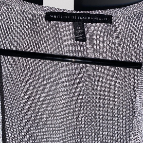 White House Black Market- Sleeveless Shimmer Silver Top - Picture 2 of 4